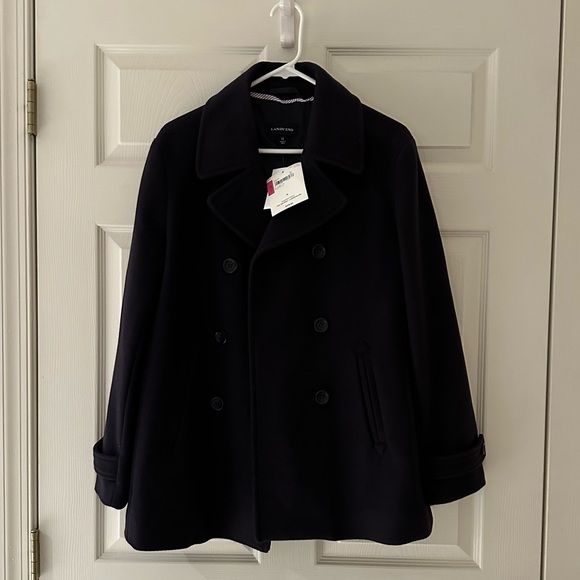 Lands End New with Tags Cropped Swing Peacoat - Picture 1 of 5
